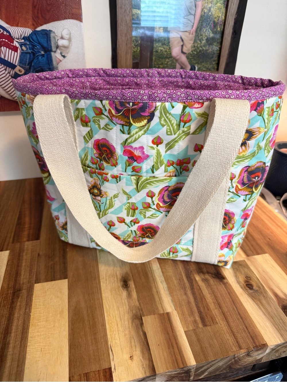 Handmade Slouchy Tote Bag / Bible Bag